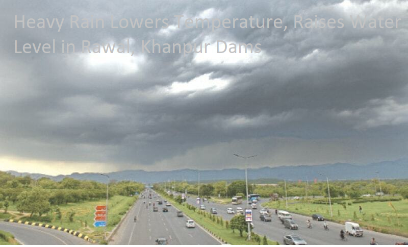 Heavy Rain Lowers Temperature, Raises Water Level in Rawal, Khanpur Dams